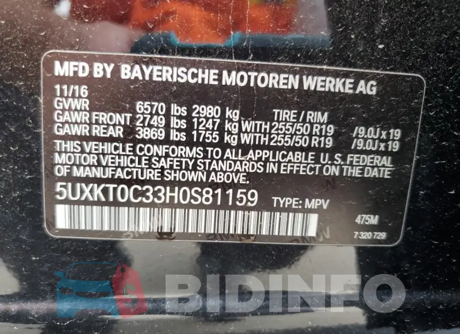 5UXKT0C33H0S81159 Photo# 13