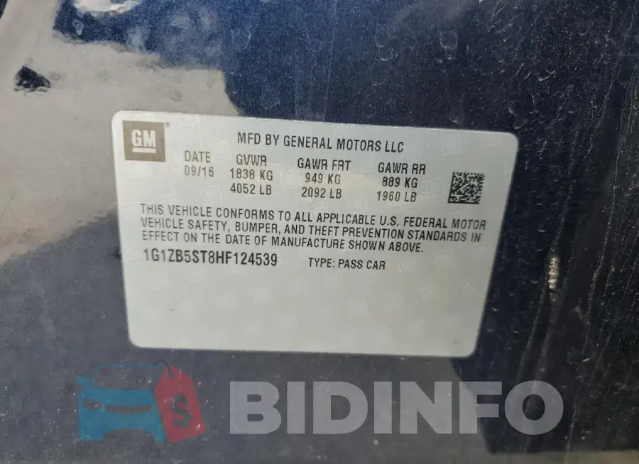 1G1ZB5ST8HF124539 Photo# 12