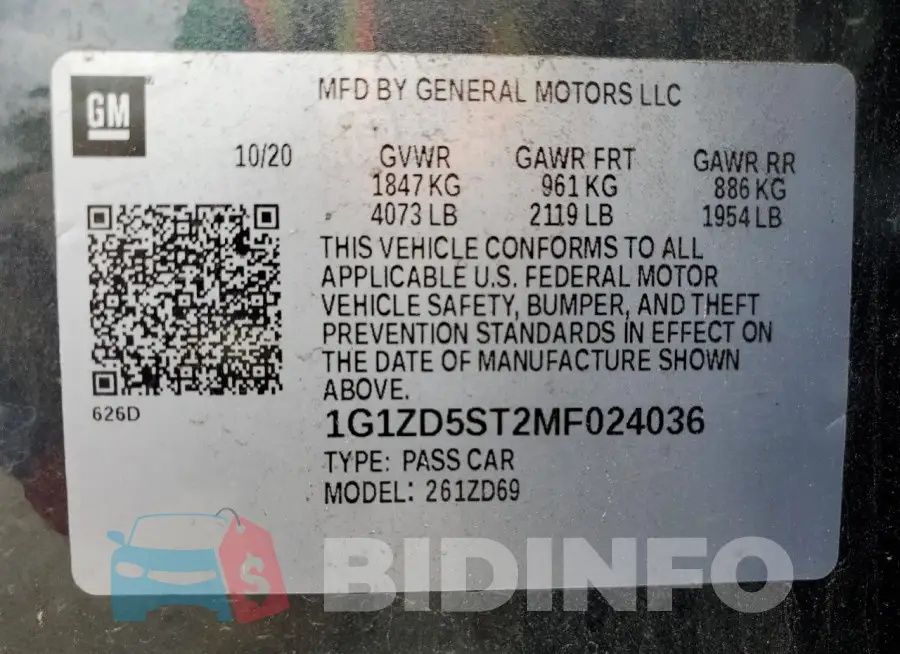 1G1ZD5ST2MF024036 Photo# 13