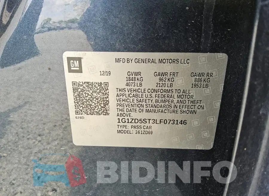 1G1ZD5ST3LF073146 Photo# 12