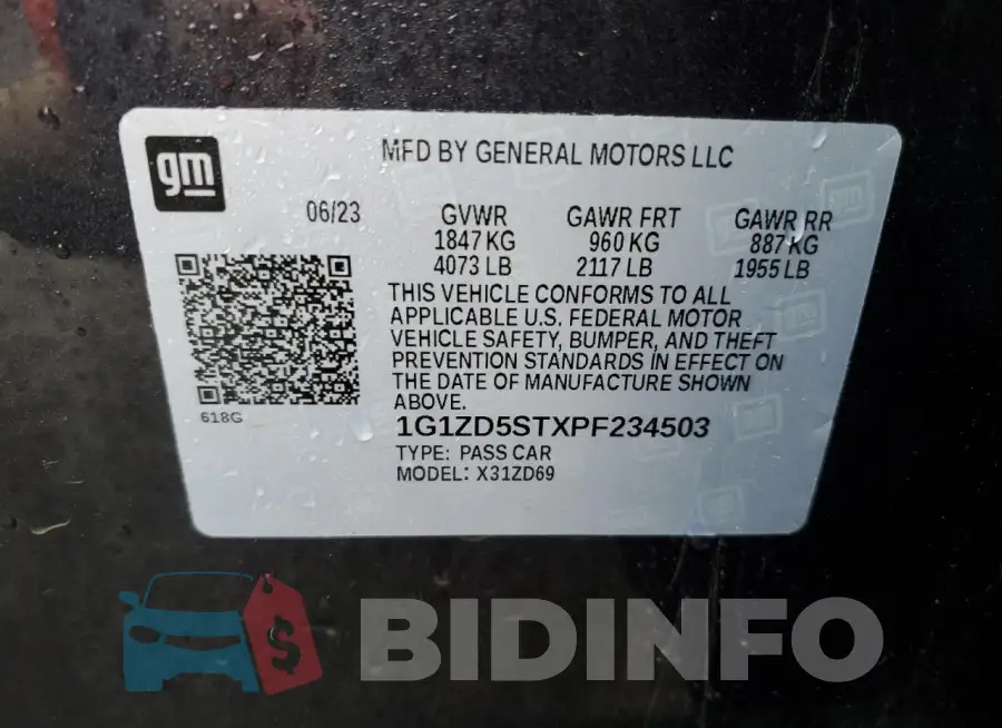 1G1ZD5STXPF234503 Photo# 13