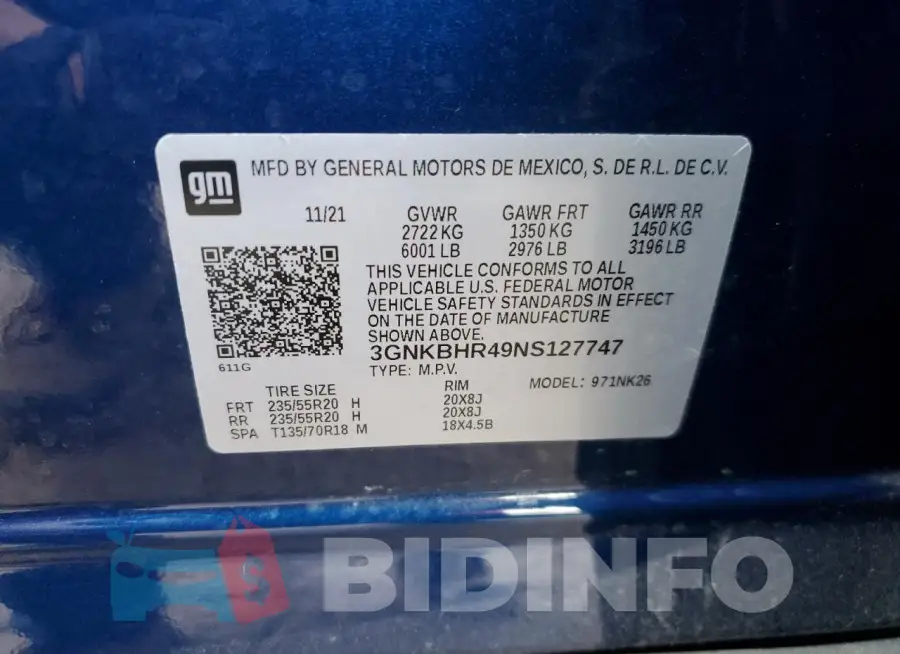 3GNKBHR49NS127747 Photo# 14