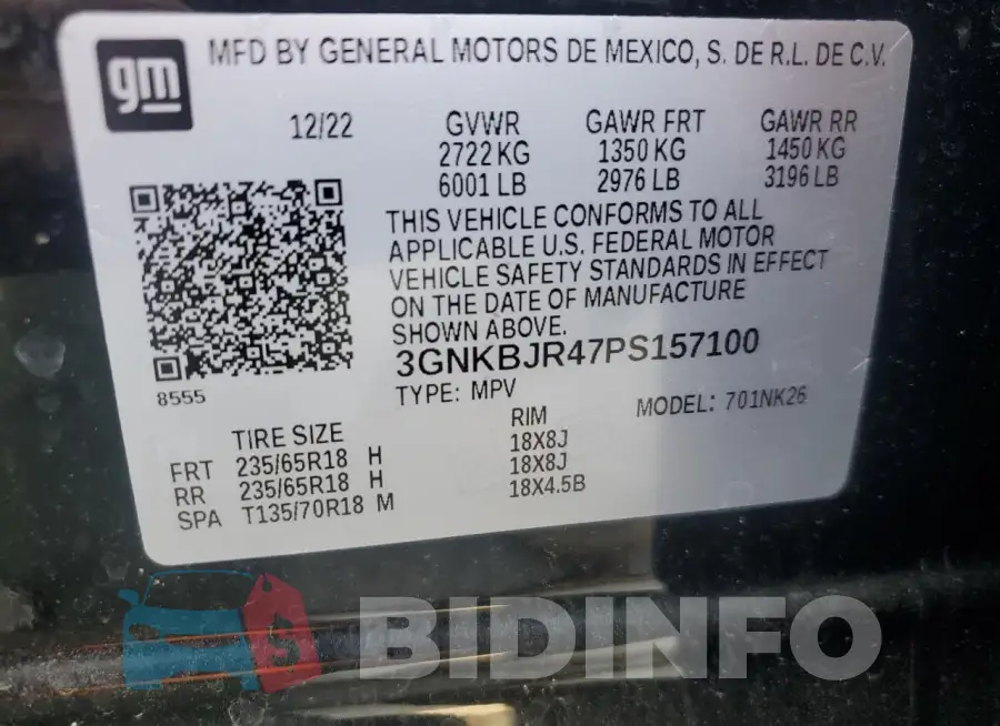3GNKBJR47PS157100 Photo# 13