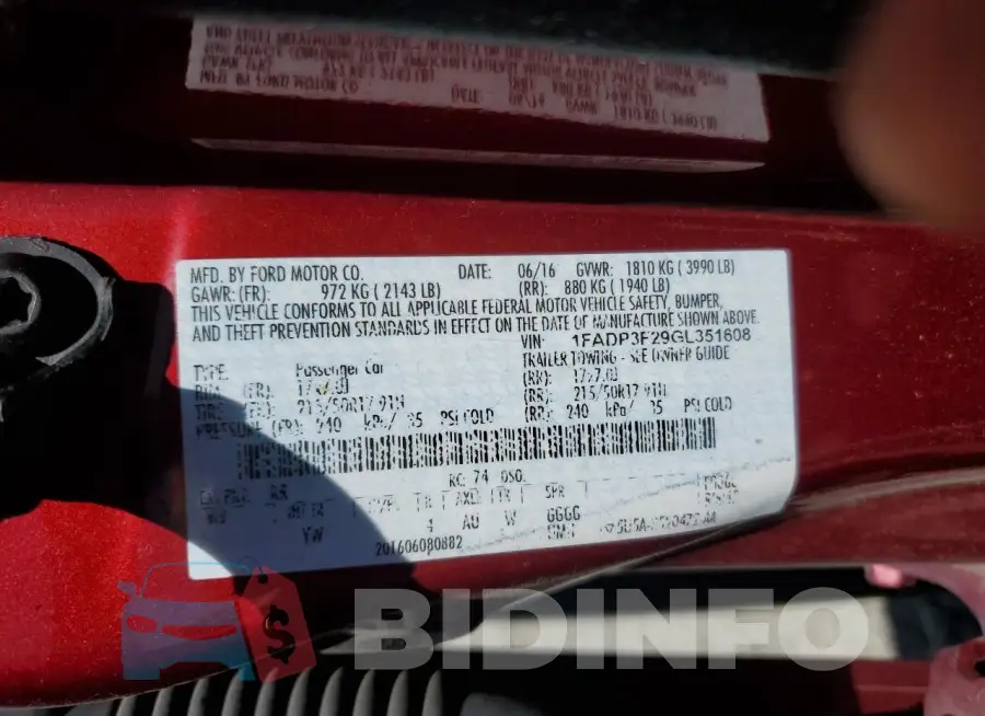 1FADP3F29GL351608 Photo# 12