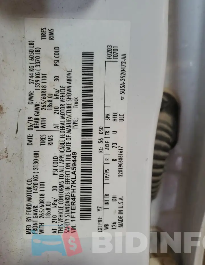 1FTER4FH7KLA59449 Photo# 13