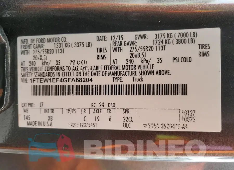 1FTEW1EF4GFA68204 Photo# 12