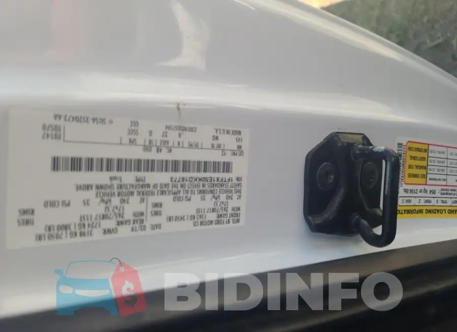 1FTFX1E50KKD18773 Photo# 10