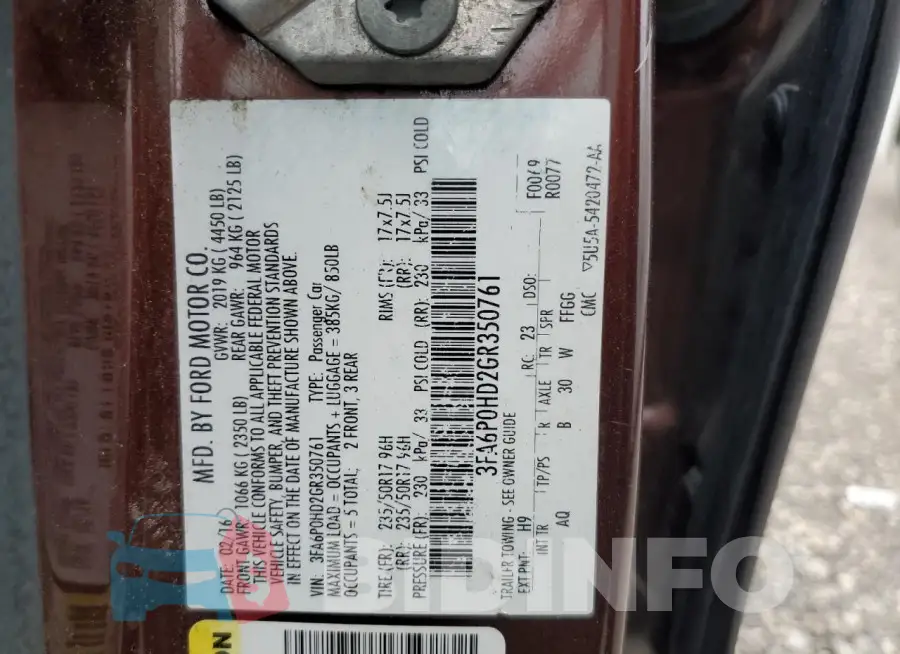 3FA6P0HD2GR350761 Photo# 13