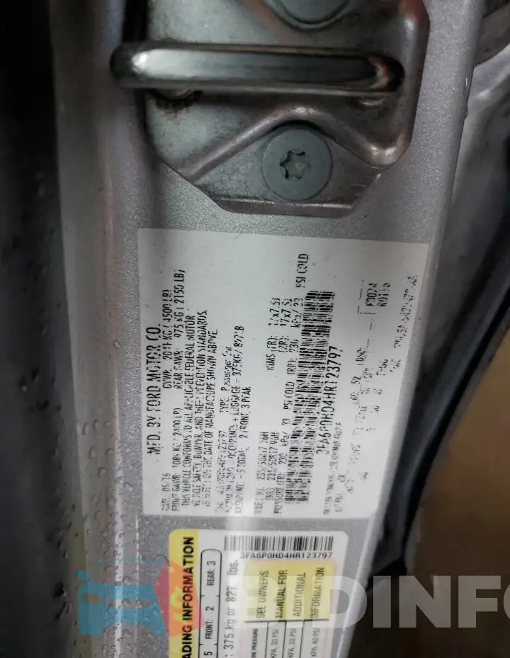 3FA6P0HD4HR123797 Photo# 12