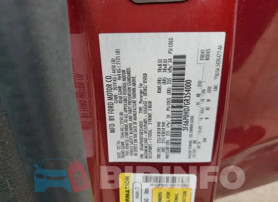 3FA6P0HD7GR354000 Photo# 12
