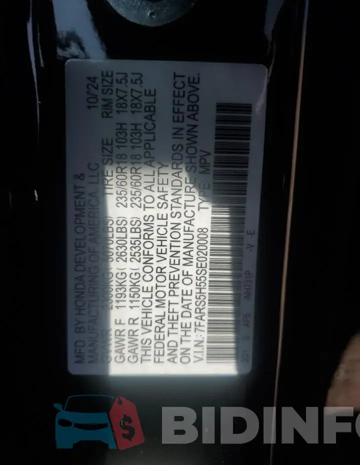 7FARS5H55SE020008 Photo# 13