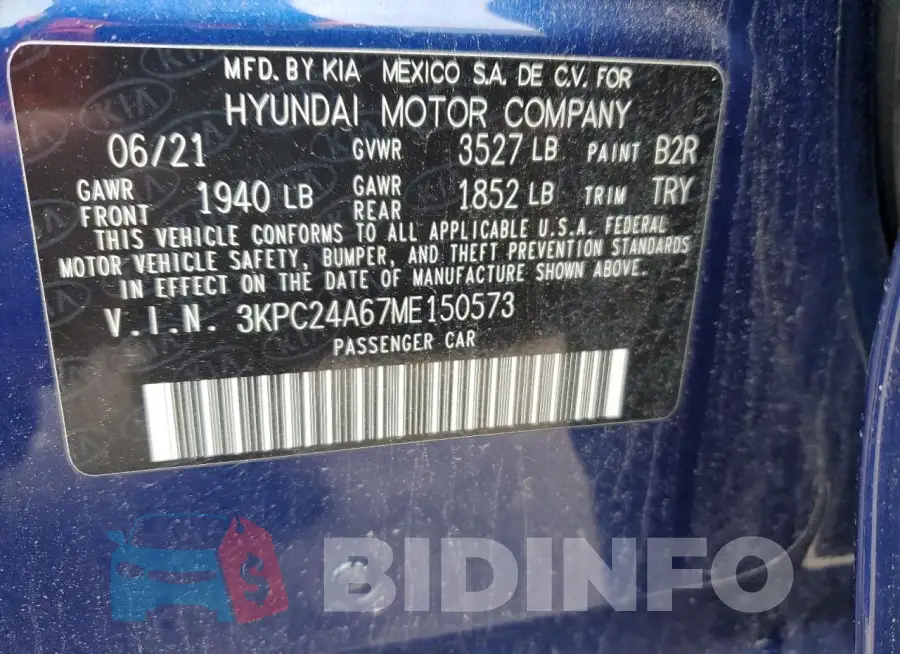 3KPC24A67ME150573 Photo# 12