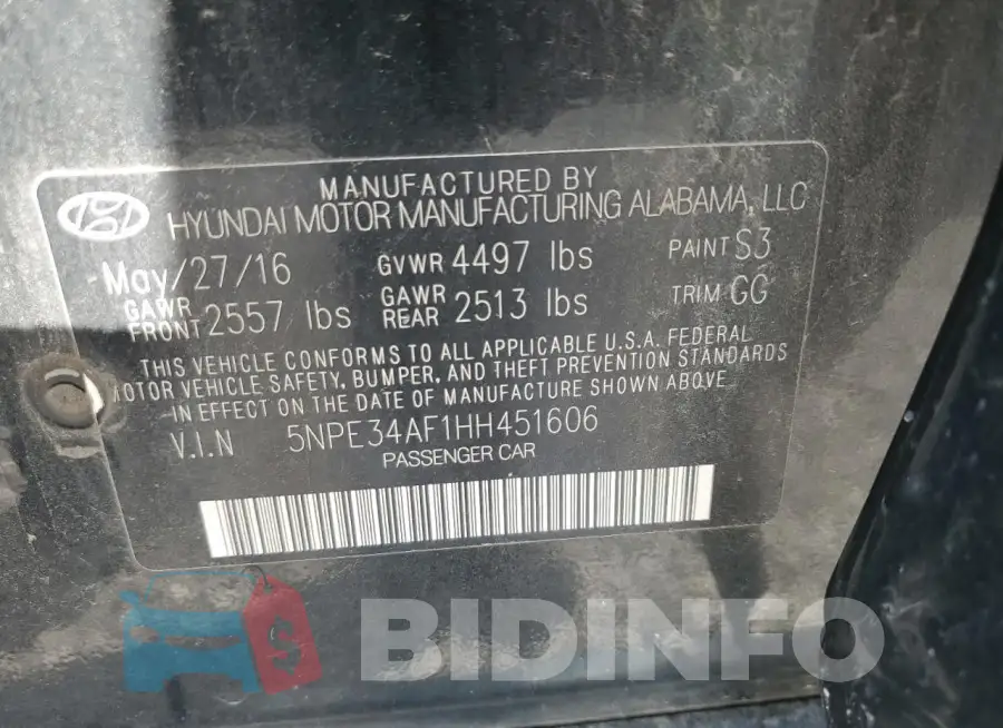 5NPE34AF1HH451606 Photo# 12