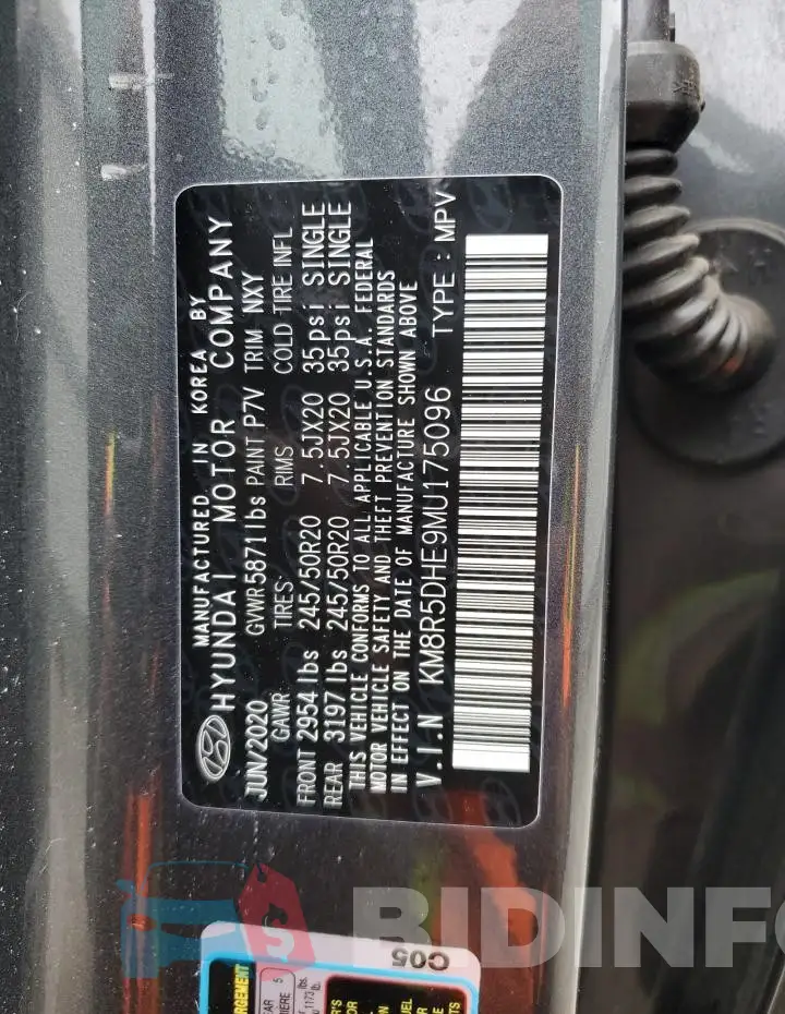 KM8R5DHE9MU175096 Photo# 13