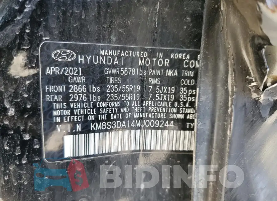KM8S3DA14MU009244 Photo# 13