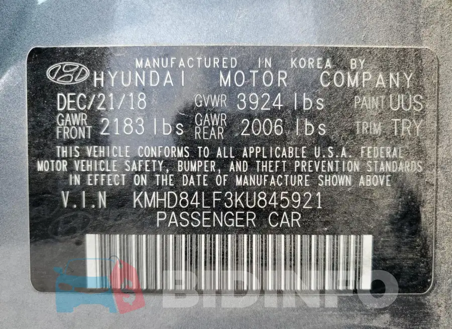 KMHD84LF3KU845921 Photo# 12