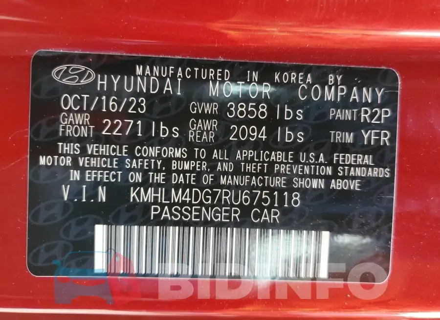KMHLM4DG7RU675118 Photo# 12