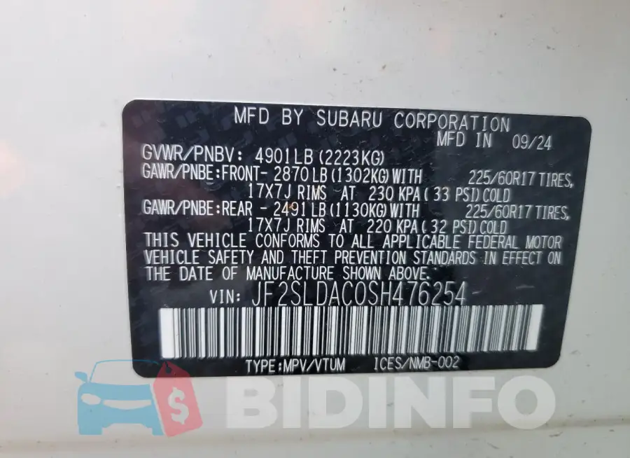 JF2SLDAC0SH476254 Photo# 13