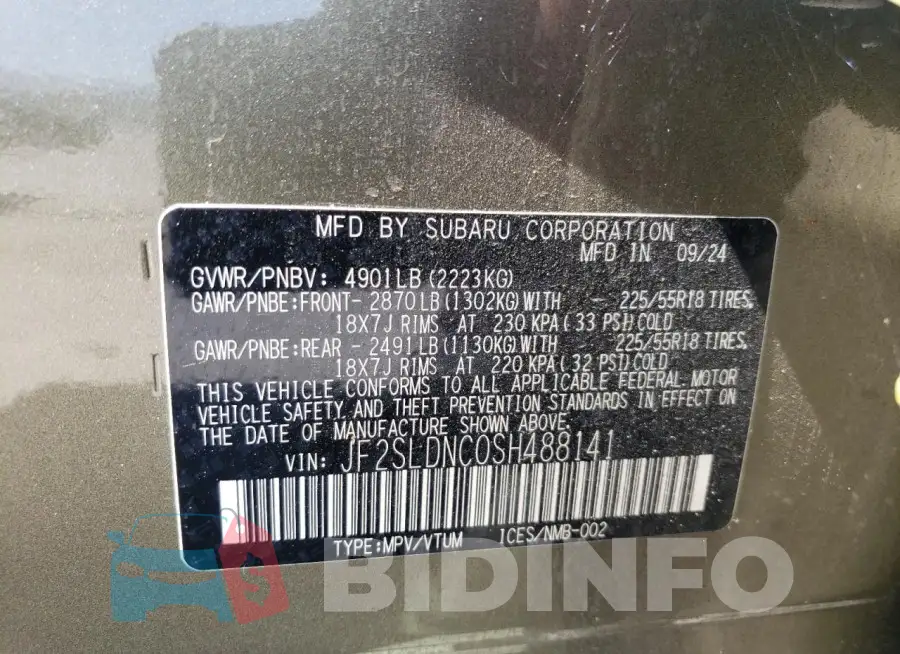 JF2SLDNC0SH488141 Photo# 13