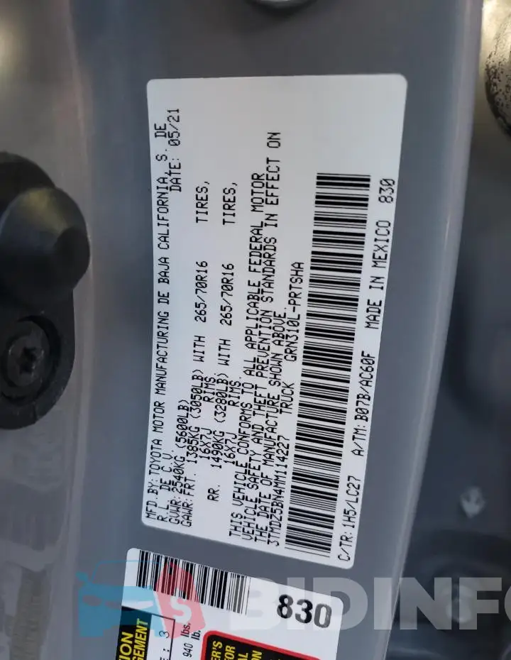 3TMDZ5BN4MM114227 Photo# 12