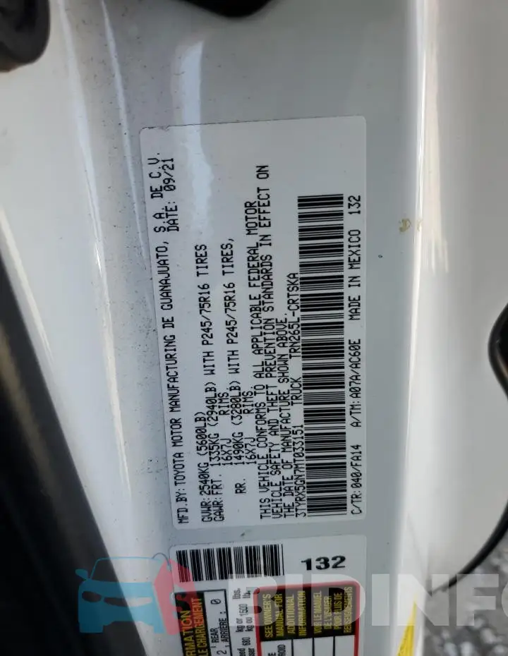 3TYRX5GN7MT033151 Photo# 13
