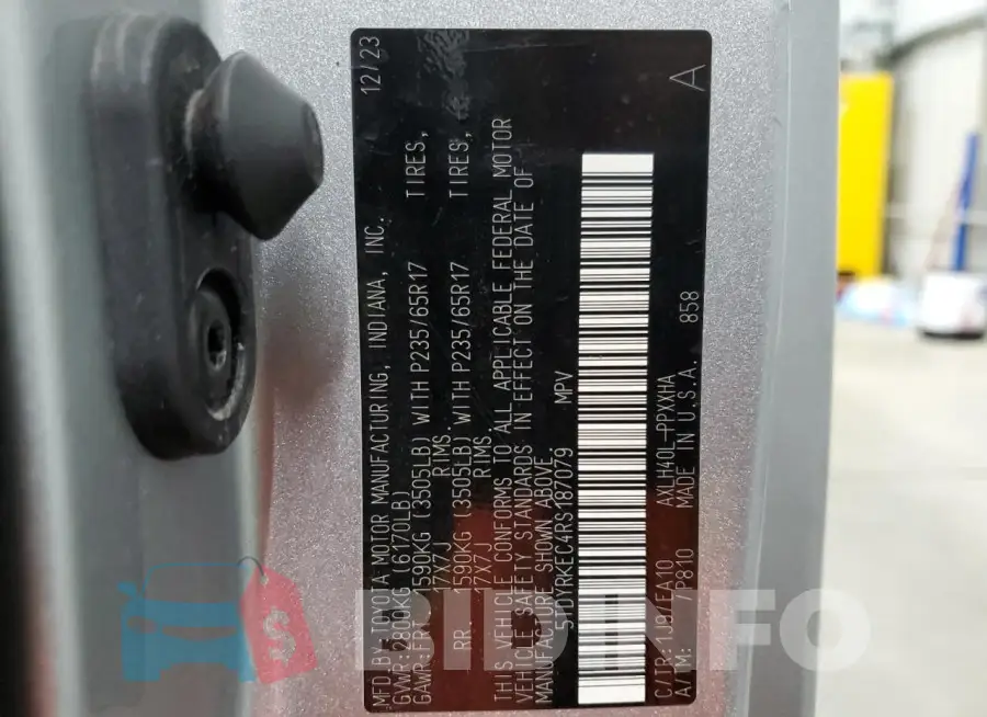 5TDYRKEC4RS187079 Photo# 14