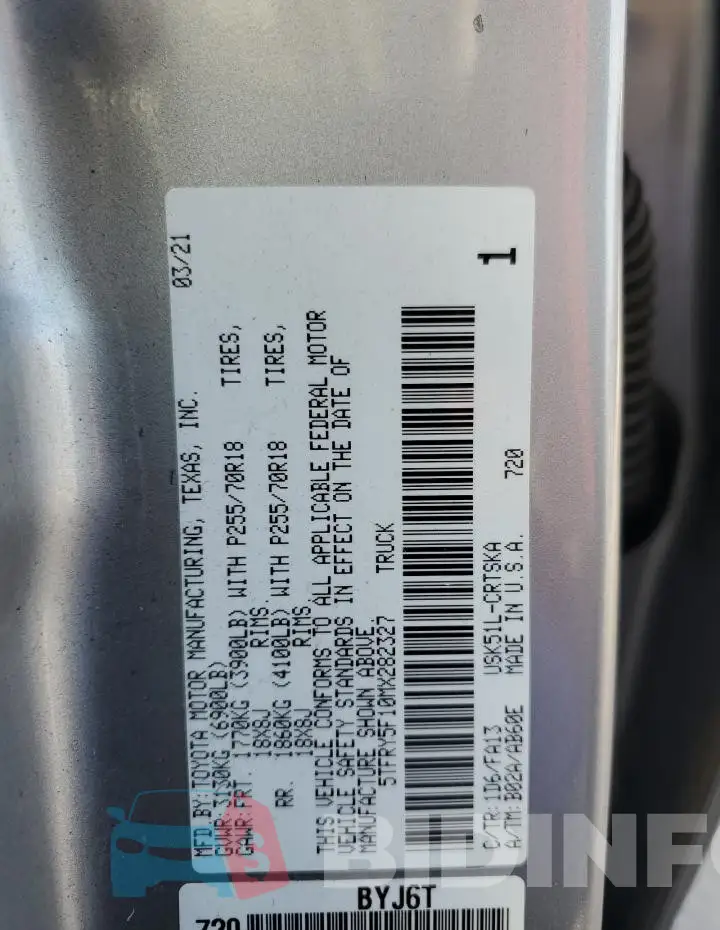 5TFRY5F10MX282327 Photo# 12