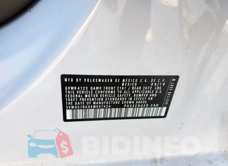 3VWG57BUXKM097424 Photo# 12