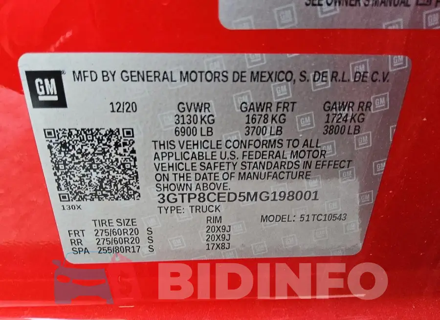 3GTP8CED5MG198001 Photo# 13