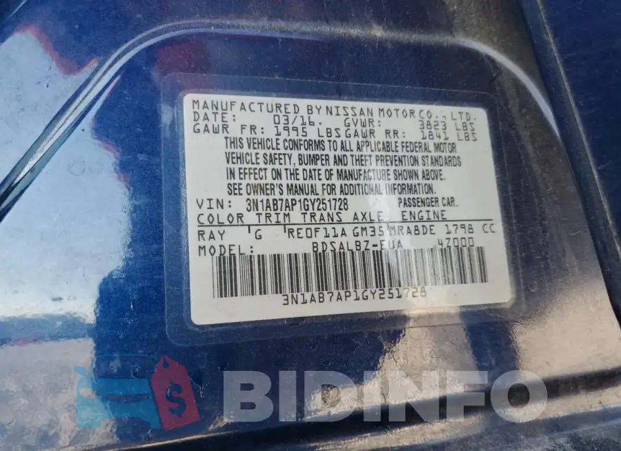 3N1AB7AP1GY251728 Photo# 12