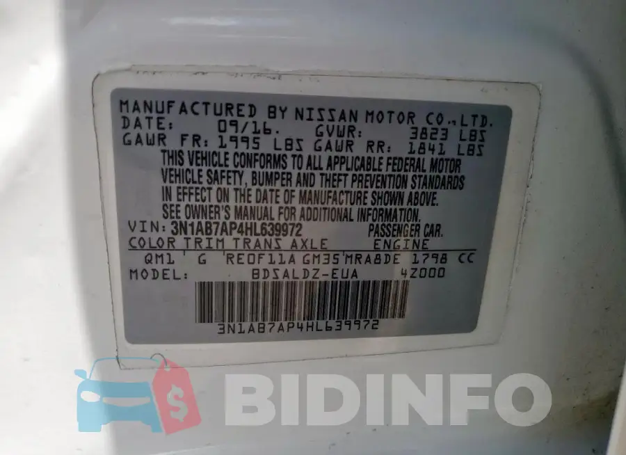 3N1AB7AP4HL639972 Photo# 12
