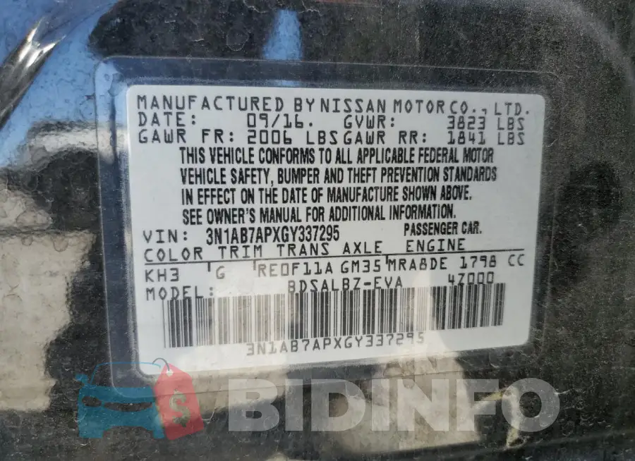 3N1AB7APXGY337295 Photo# 12