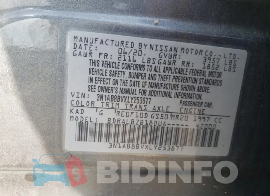 3N1AB8BVXLY253877 Photo# 12