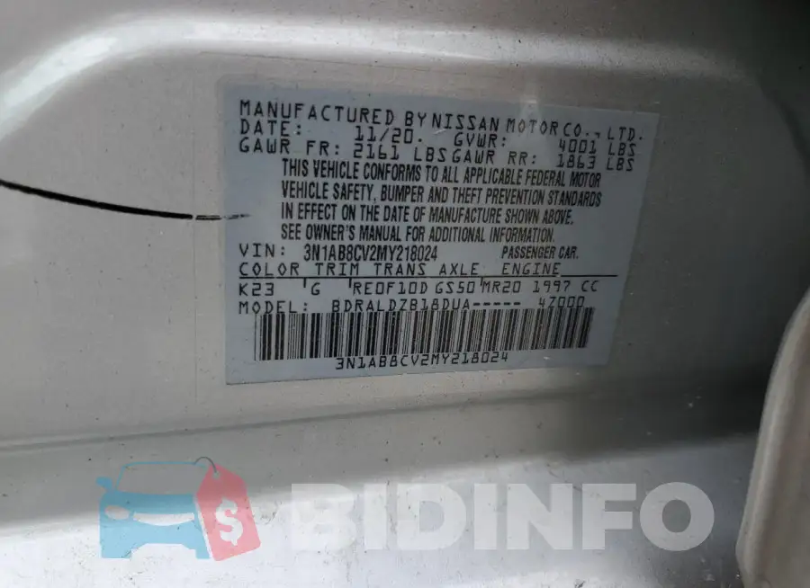 3N1AB8CV2MY218024 Photo# 13