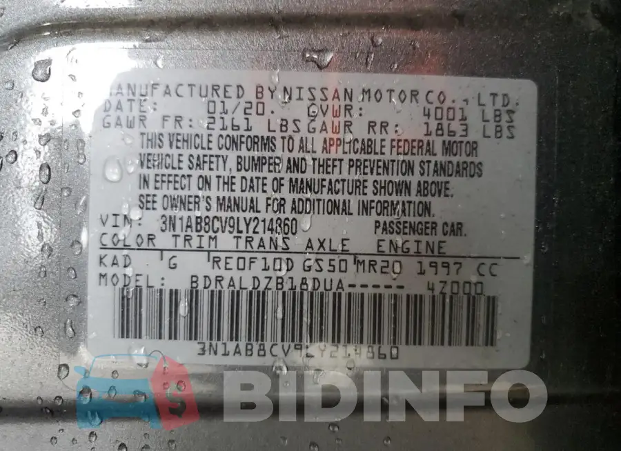 3N1AB8CV9LY214860 Photo# 12
