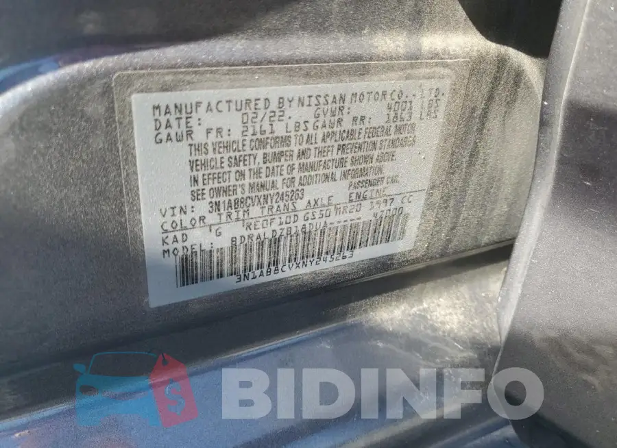3N1AB8CVXNY245263 Photo# 13