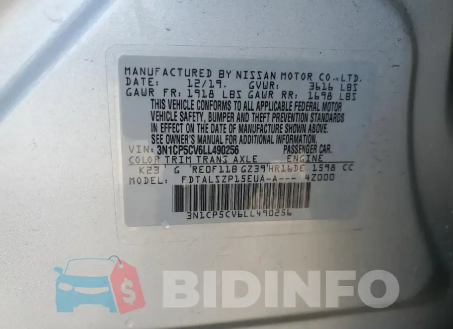 3N1CP5CV6LL490256 Photo# 14