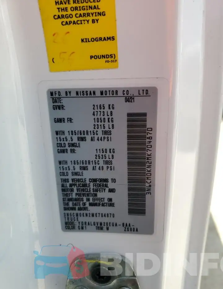 3N6CM0KN2MK704870 Photo# 12