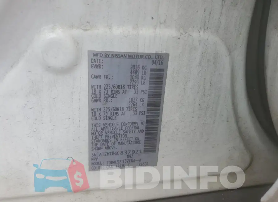 5N1AT2MT8GC837921 Photo# 13