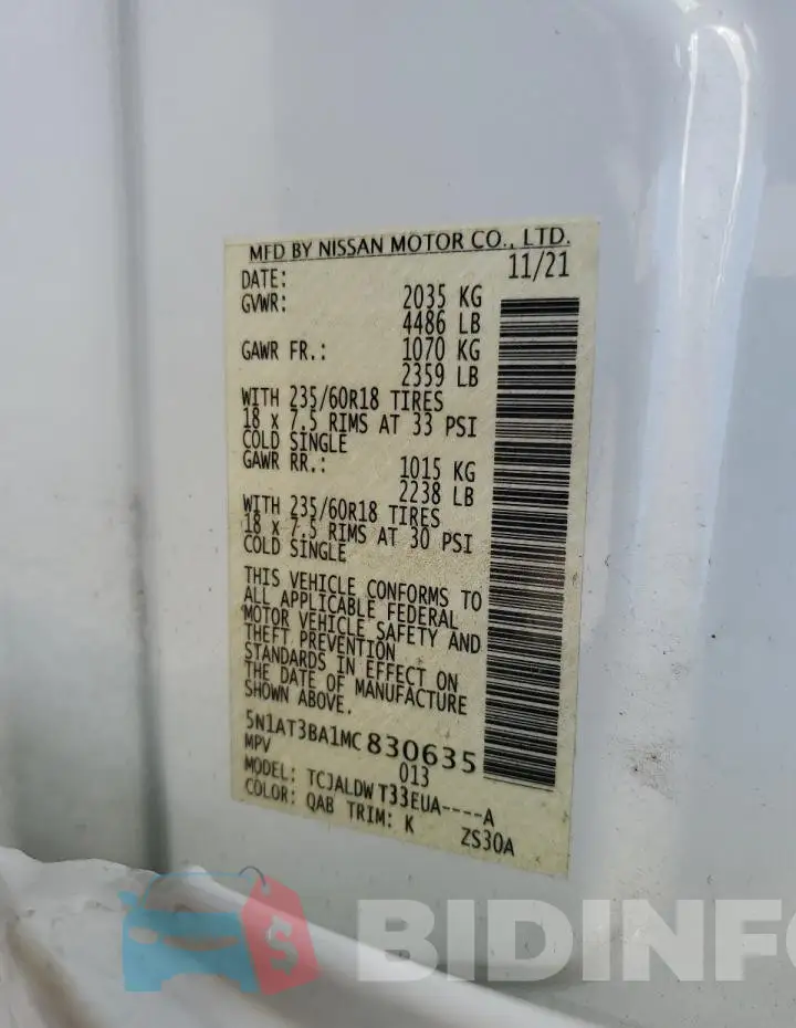 5N1AT3BA1MC830635 Photo# 13