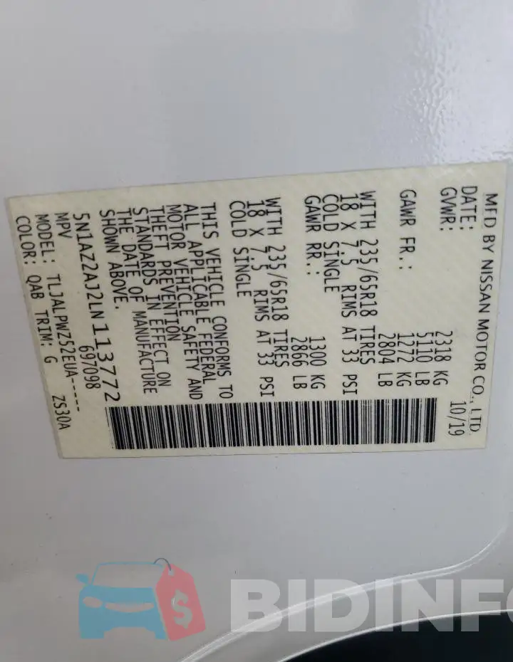 5N1AZ2AJ2LN113772 Photo# 13