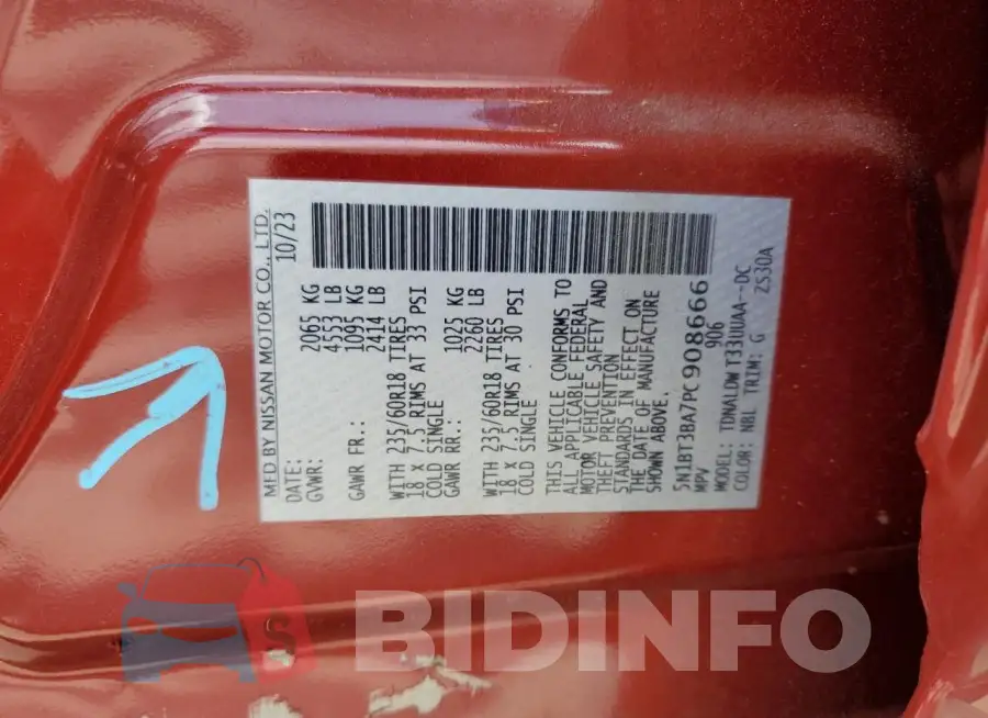 5N1BT3BA7PC908666 Photo# 14