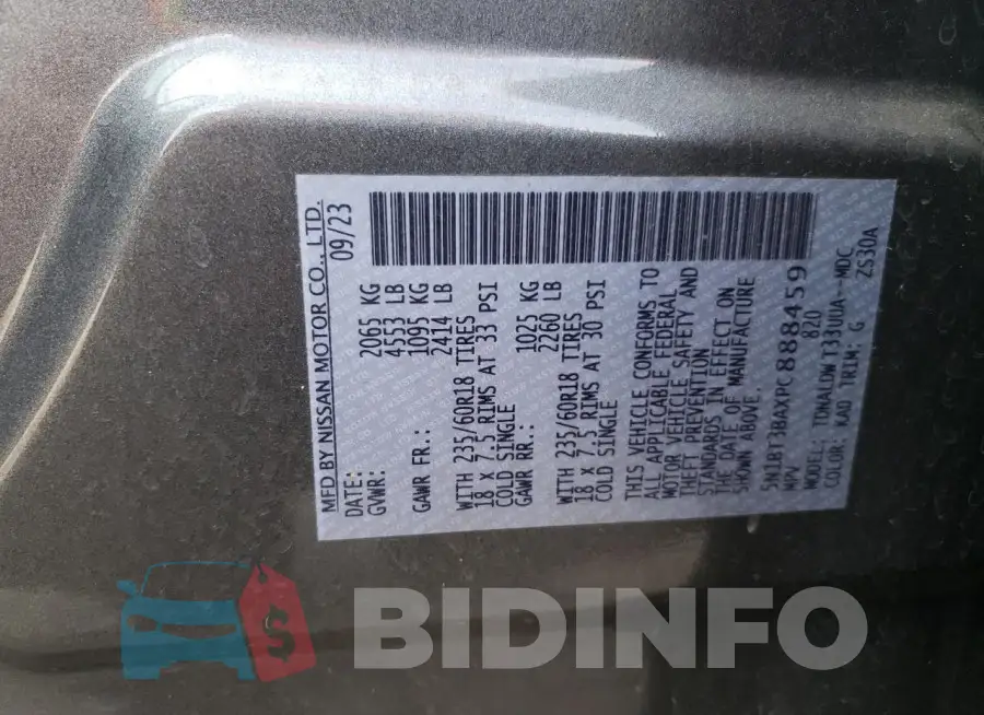 5N1BT3BAXPC888459 Photo# 14