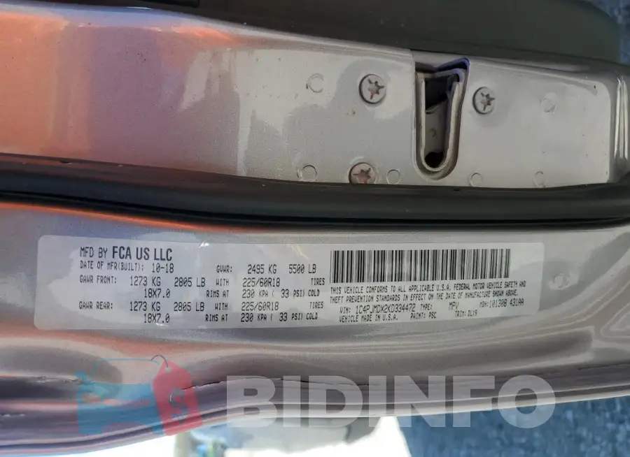 1C4PJMDX2KD334472 Photo# 13