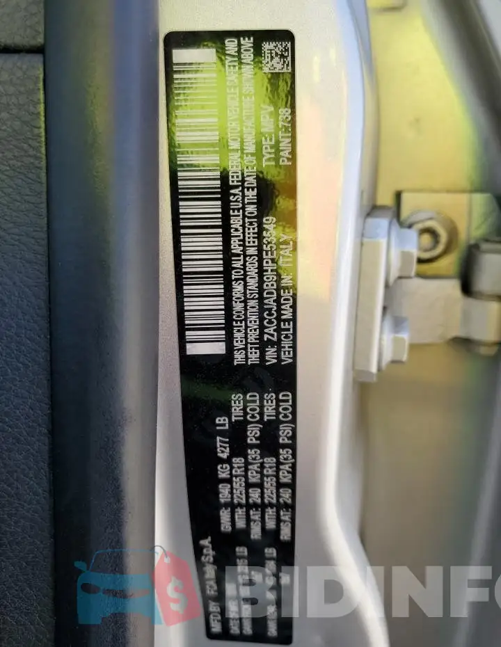 ZACCJADB9HPE53549 Photo# 14