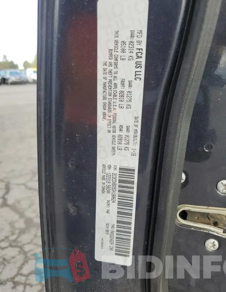 2C3CDXBG5GH180624 Photo# 13