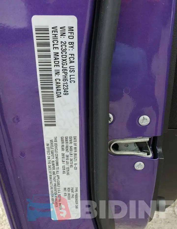 2C3CDXGJ6PH612349 Photo# 13