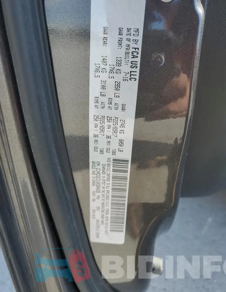 2C4RDGEG1GR384638 Photo# 13