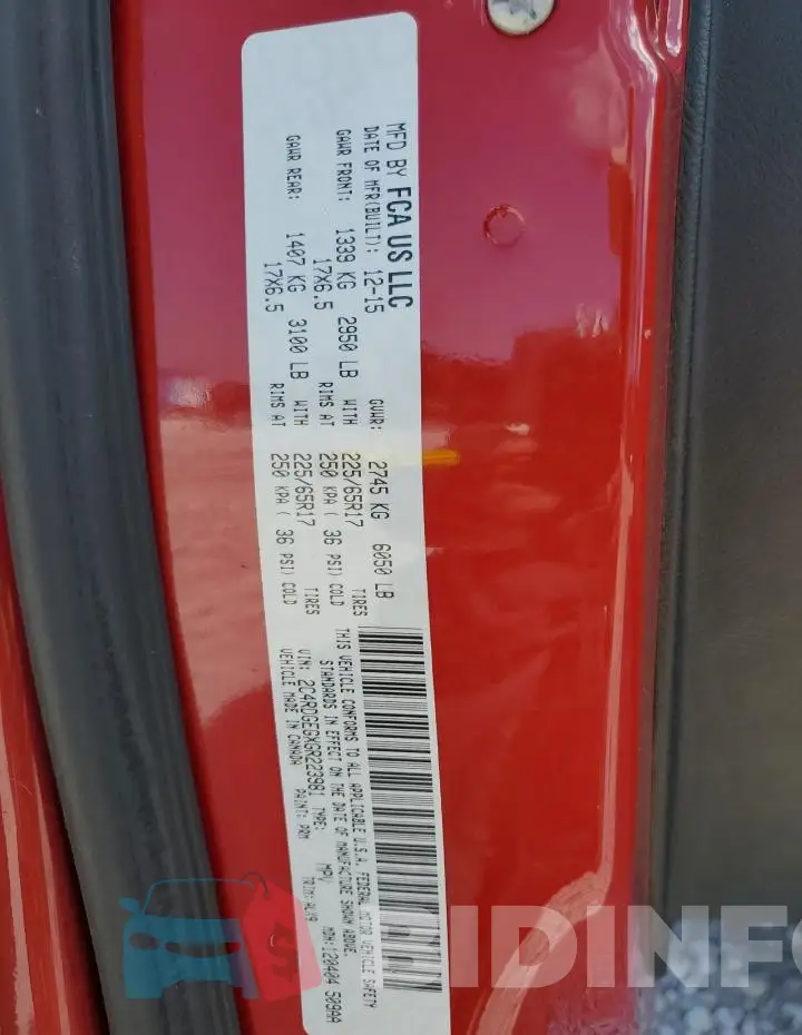 2C4RDGEGXGR223981 Photo# 14
