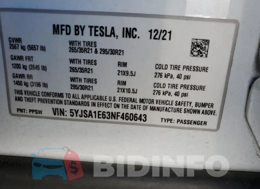 5YJSA1E63NF460643 Photo# 12